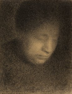 Madame Seurat, a mãe do artista, c.1882-3 (conte crayon no papel Michallet)